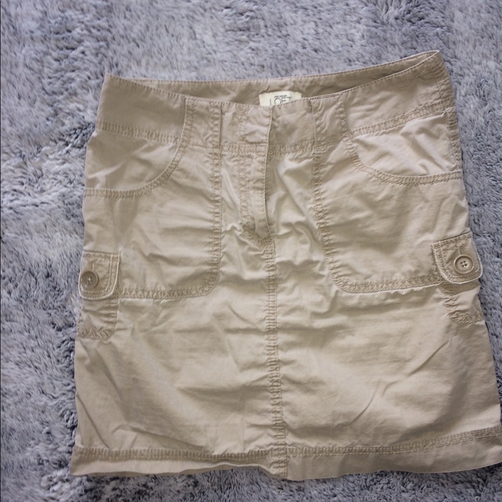 khaki cargo mini skirt
